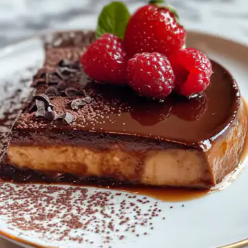French Chocolate Flan Recipe taken with iphone 15 pro max --iw 2 --ar 4:5 --v 6.1 --raw