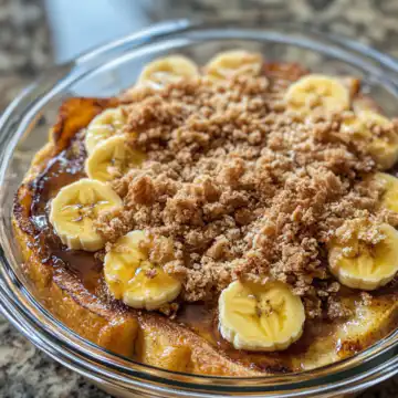 French Toast Bake With Banana Flavor Recipe taken with iphone 15 pro max --iw 2 --ar 4:5 --v 6.1 --raw