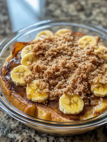 French Toast Bake With Banana Flavor Recipe taken with iphone 15 pro max --iw 2 --ar 4:5 --v 6.1 --raw