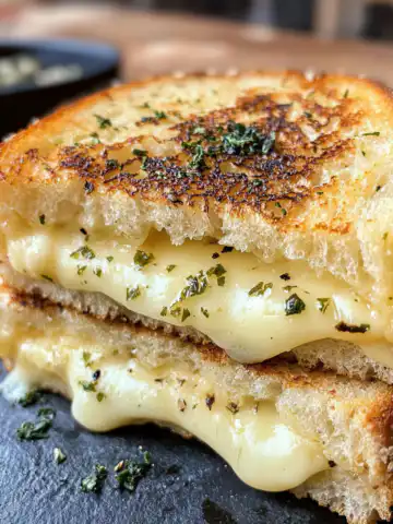 Garlic Bread Grilled Cheese Recipe taken with iphone 15 pro max --iw 2 --ar 4:5 --v 6.1 --raw