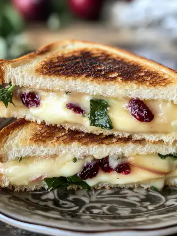 Grilled Cheese with Brie, Apple & Cranberry Recipe taken with iphone 15 pro max --iw 2 --ar 4:5 --v 6.1 --raw