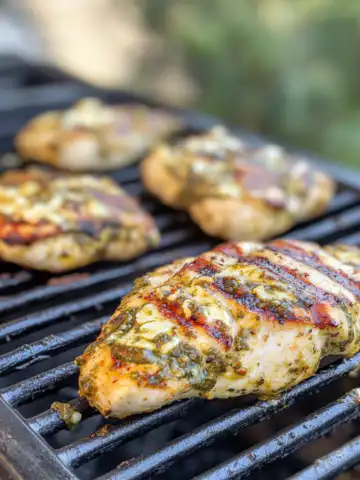 Grilled Salsa Verde Pepper Jack Chicken Recipe taken with iphone 15 pro max --iw 2 --ar 4:5 --v 6.1 --raw