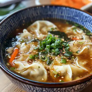Gyoza Soup Recipe taken with iphone 15 pro max --iw 2 --ar 4:5 --v 6.1 --raw