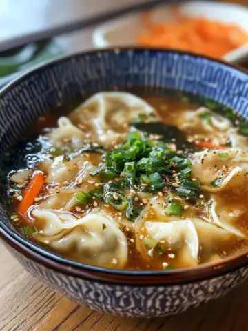 Gyoza Soup Recipe taken with iphone 15 pro max --iw 2 --ar 4:5 --v 6.1 --raw