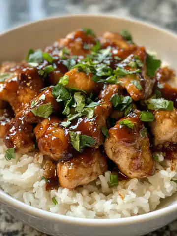 Honey BBQ Chicken Rice Recipe taken with iphone 15 pro max --iw 2 --ar 4:5 --v 6.1 --raw