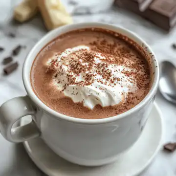 Italian Hot Chocolate Recipe taken with iphone 15 pro max --iw 2 --ar 4:5 --v 6.1 --raw