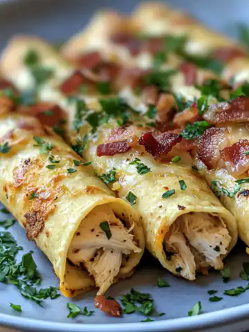 Keto Chicken Bacon Ranch Taquitos Recipe taken with iphone 15 pro max --iw 2 --ar 4:5 --v 6.1 --raw