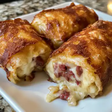 Keto Crispy Reuben Roll-Ups Recipe taken with iphone 15 pro max --iw 2 --ar 4:5 --v 6.1 --raw