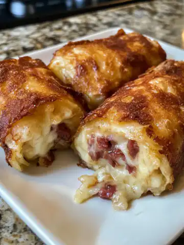 Keto Crispy Reuben Roll-Ups Recipe taken with iphone 15 pro max --iw 2 --ar 4:5 --v 6.1 --raw