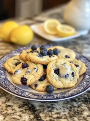 Lemon Blueberry Cheesecake Cookies Recipe taken with iphone 15 pro max --iw 2 --ar 4:5 --v 6.1 --raw