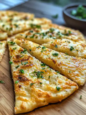 Low-Carb Garlic Keto Flatbread Recipe taken with iphone 15 pro max --iw 2 --ar 4:5 --v 6.1 --raw