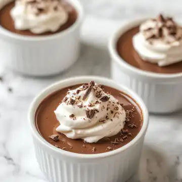Luxurious Chocolate Pots de Creme Recipe taken with iphone 15 pro max --iw 2 --ar 4:5 --v 6.1 --raw