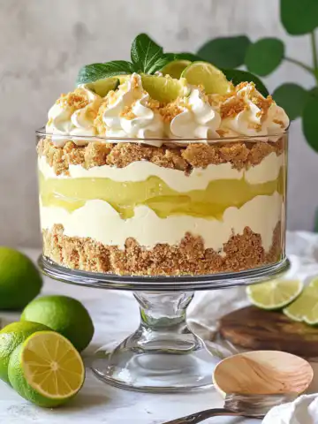 Magical 3 Layer Key Lime Pie Trifle Recipe taken with iphone 15 pro max --iw 2 --ar 4:5 --v 6.1 --raw