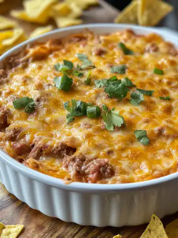 Meaty Texas Trash Dip Recipe taken with iphone 15 pro max --iw 2 --ar 4:5 --v 6.1 --raw