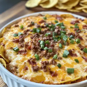 Meaty Texas Trash Dip Recipe taken with iphone 15 pro max --iw 2 --ar 4:5 --v 6.1 --raw