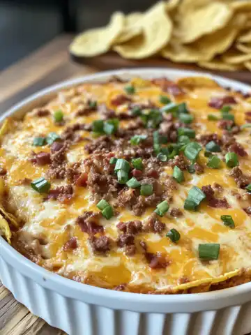Meaty Texas Trash Dip Recipe taken with iphone 15 pro max --iw 2 --ar 4:5 --v 6.1 --raw