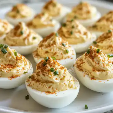 Million Dollar Deviled Eggs Recipe taken with iphone 15 pro max --iw 2 --ar 4:5 --v 6.1 --raw
