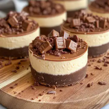 Mini Kinder Bueno Cheesecakes Recipe taken with iphone 15 pro max --iw 2 --ar 4:5 --v 6.1 --raw