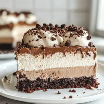 Mocha Brownie Ice Cream Cake Recipe taken with iphone 15 pro max --iw 2 --ar 4:5 --v 6.1 --raw