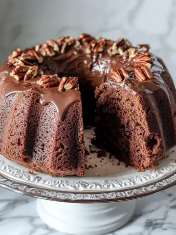 Moist Chocolate Pecan Pound Cake Recipe taken with iphone 15 pro max --iw 2 --ar 4:5 --v 6.1 --raw