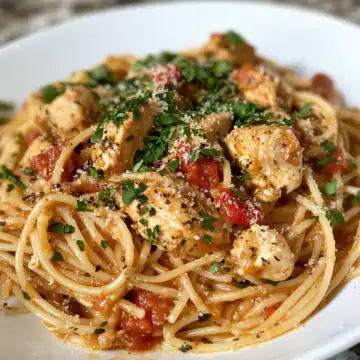 Monterey Chicken Spaghetti Recipe taken with iphone 15 pro max --iw 2 --ar 4:5 --v 6.1 --raw