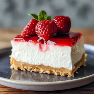 No-Bake Greek Yogurt Jello Cheesecake Recipe taken with iphone 15 pro max --iw 2 --ar 4:5 --v 6.1 --raw