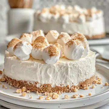 No-Bake Marshmallow Cheesecake Recipe taken with iphone 15 pro max --iw 2 --ar 4:5 --v 6.1 --raw
