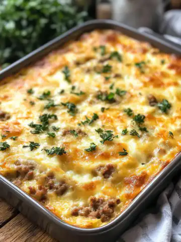Pancake Sausage Casserole Recipe taken with iphone 15 pro max --iw 2 --ar 4:5 --v 6.1 --raw