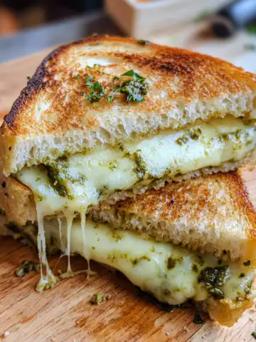 Pesto Grilled Cheese Recipe taken with iphone 15 pro max --iw 2 --ar 4:5 --v 6.1 --raw