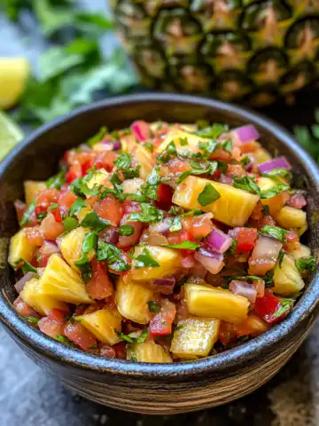 Pineapple Chipotle Salsa Recipe taken with iphone 15 pro max --iw 2 --ar 4:5 --v 6.1 --raw