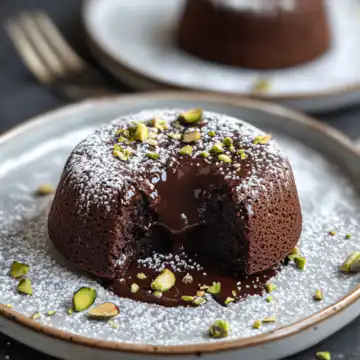 Pistachio Chocolate Lava Cakes Recipe taken with iphone 15 pro max --iw 2 --ar 4:5 --v 6.1 --raw