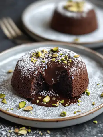 Pistachio Chocolate Lava Cakes Recipe taken with iphone 15 pro max --iw 2 --ar 4:5 --v 6.1 --raw