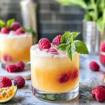 Raspberry Passionfruit Tequila Sour Recipe taken with iphone 15 pro max --iw 2 --ar 4:5 --v 6.1 --raw
