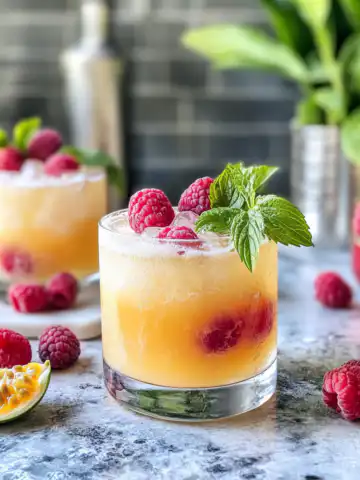Raspberry Passionfruit Tequila Sour Recipe taken with iphone 15 pro max --iw 2 --ar 4:5 --v 6.1 --raw