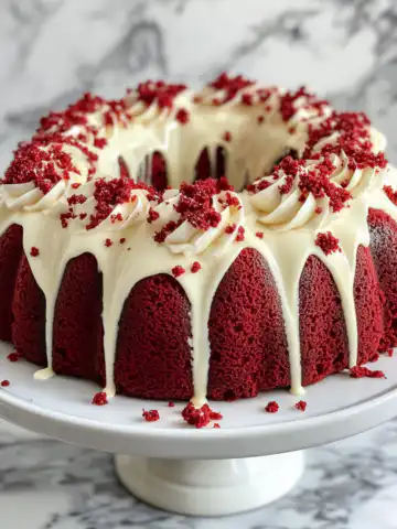 Red Velvet Cheesecake Bundt Dump Cake Recipe taken with iphone 15 pro max --iw 2 --ar 4:5 --v 6.1 --raw
