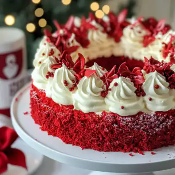 Red Velvet Wreath Cake Recipe taken with iphone 15 pro max --iw 2 --ar 4:5 --v 6.1 --raw