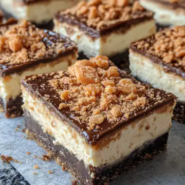 Salted Caramel Butterfinger Cheesecake Bars Recipe taken with iphone 15 pro max --iw 2 --ar 4:5 --v 6.1 --raw