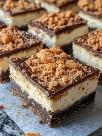 Salted Caramel Butterfinger Cheesecake Bars Recipe taken with iphone 15 pro max --iw 2 --ar 4:5 --v 6.1 --raw