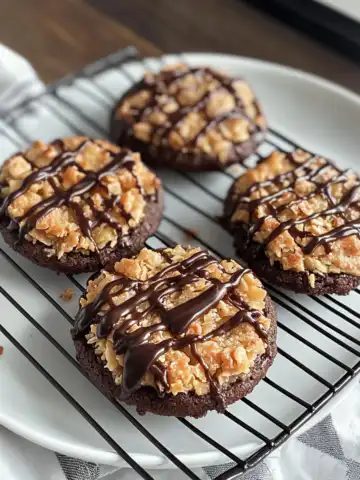 Samoas Cookies Recipe taken with iphone 15 pro max --iw 2 --ar 4:5 --v 6.1 --raw
