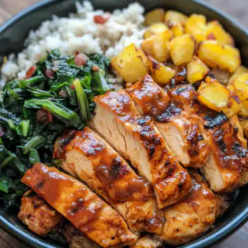 Smoky Chicken Bowl Recipe taken with iphone 15 pro max --iw 2 --ar 4:5 --v 6.1 --raw