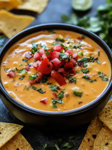 Spicy Cheesy Southwest Cowboy Queso Recipe taken with iphone 15 pro max --iw 2 --ar 4:5 --v 6.1 --raw