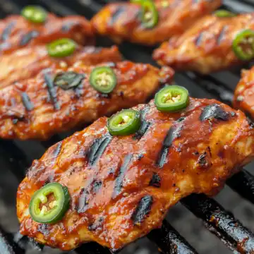 Spicy Grilled Jalapeno Chicken Recipe taken with iphone 15 pro max --iw 2 --ar 4:5 --v 6.1 --raw
