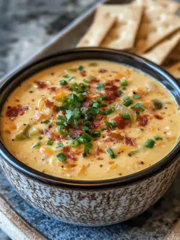 Spicy Jalapeño Popper Soup Recipe taken with iphone 15 pro max --iw 2 --ar 4:5 --v 6.1 --raw