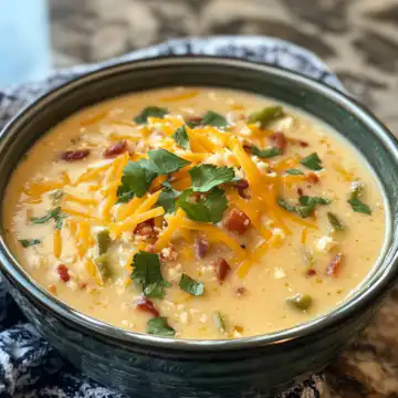 Spicy Jalapeño Popper Soup Recipe taken with iphone 15 pro max --iw 2 --ar 4:5 --v 6.1 --raw