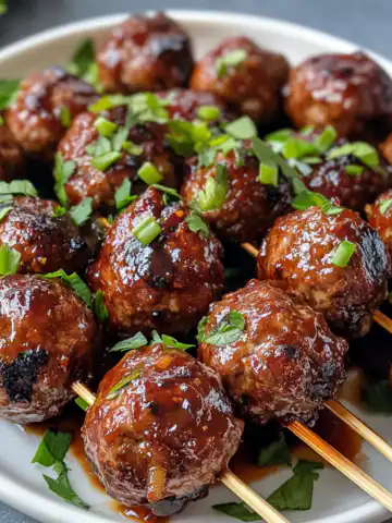Sticky Korean BBQ Meatballs Recipe taken with iphone 15 pro max --iw 2 --ar 4:5 --v 6.1 --raw