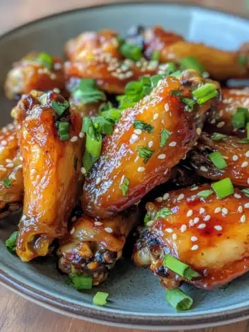 Sticky Pineapple-Teriyaki Chicken Wings Recipe taken with iphone 15 pro max --iw 2 --ar 4:5 --v 6.1 --raw