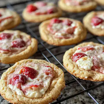 Strawberry Cheesecake Cookies Recipe taken with iphone 15 pro max --iw 2 --ar 4:5 --v 6.1 --raw