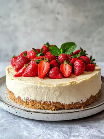 Strawberry Cheesecake Recipe taken with iphone 15 pro max --iw 2 --ar 4:5 --v 6.1 --raw