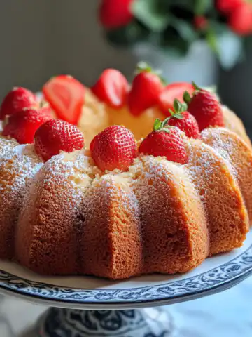 Strawberry Pound Cake Recipe taken with iphone 15 pro max --iw 2 --ar 4:5 --v 6.1 --raw