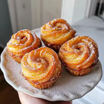 Tasty Churro Cruffins Recipe taken with iphone 15 pro max --iw 2 --ar 4:5 --v 6.1 --raw